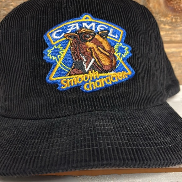 Vintage Joe Camel cigarettes SnapBack corduroy hat Streetwear trucker cap y2k 90 - Picture 3 of 8